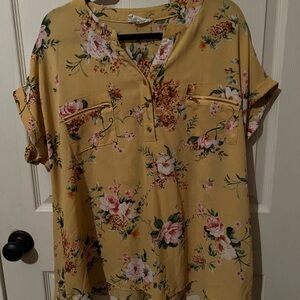 Floral Yellow Blouse